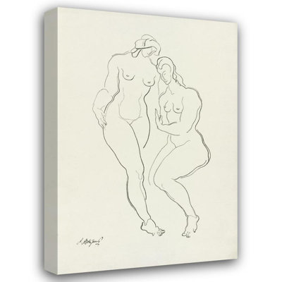 "Nude 3" par After Auguste Rodin - Art sur toile tendue avec châssis