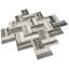 Carrelage mosaïque en verre 11,11 po x 12,52 po à chevrons Ecoglassifier-49137546