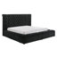 Lit très grand capitonné avec rangement en velours noir Modern-1394342983