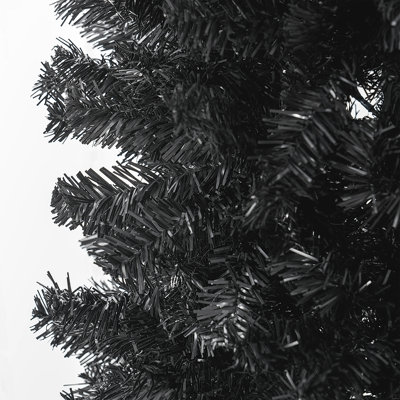 8Ft Pencil Christmas Tree, Unlit Artificial Christmas Tree Slim Douglas Fir Xmas Tree With Realistic Branches, Halloween Tree With 1168 Tips