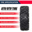 Ensemble de 2 pneus tout-terrain 22 x 10-10 4pr Tubeless ATV Utv-128903705