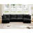 Slipcovered U Shape Sectional Deep Seat Sofa Couch, 3 Seater With French Edges, Multiple Big Pillows, Modular Cloud Couch For Living Room And Apartment-575854424-585449607