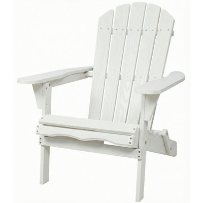 Wood Lounge Patio Chair for Garden Outdoor Wooden Folding Embossed Adirondack Chair Solid Wood Lounge Patio Chair with Wood Grain