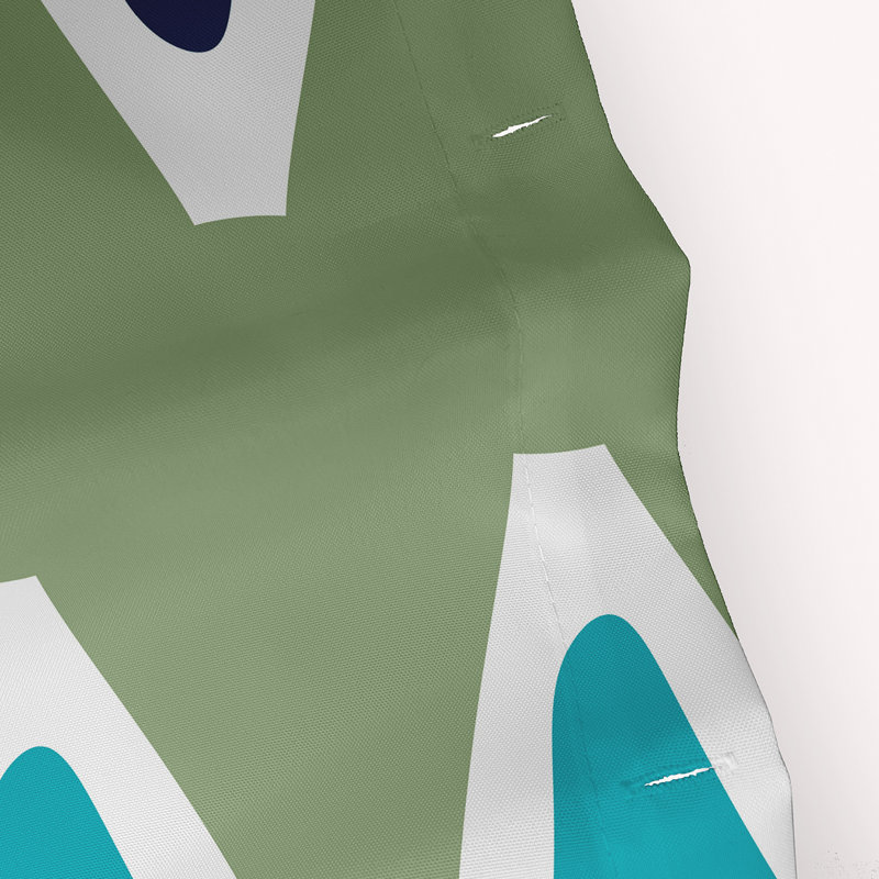 Rideau de douche Ferrier, Vert / Bleu clair / Bleu marine