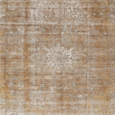 Tapis oriental en laine brun moyen