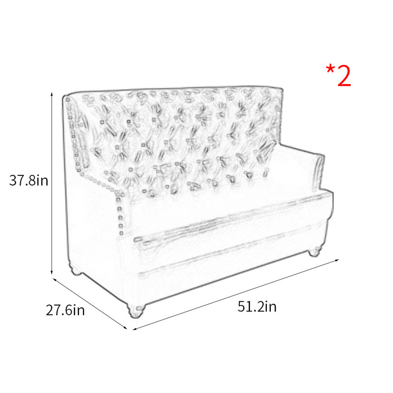 Banc de café de style européen, Brun foncé