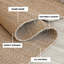 Chunky Braided Jute Area Rug with Tassels | 4' x 6' | Natural-769668747