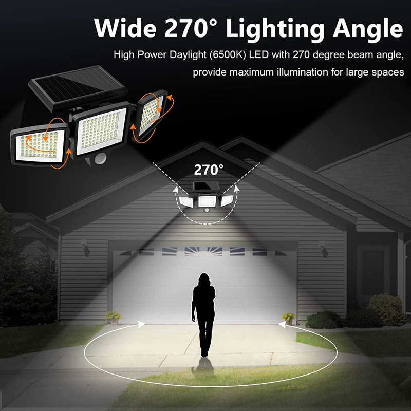 270° Wide Angle Flood Wall Lights With 3 Modes(1 Packs)