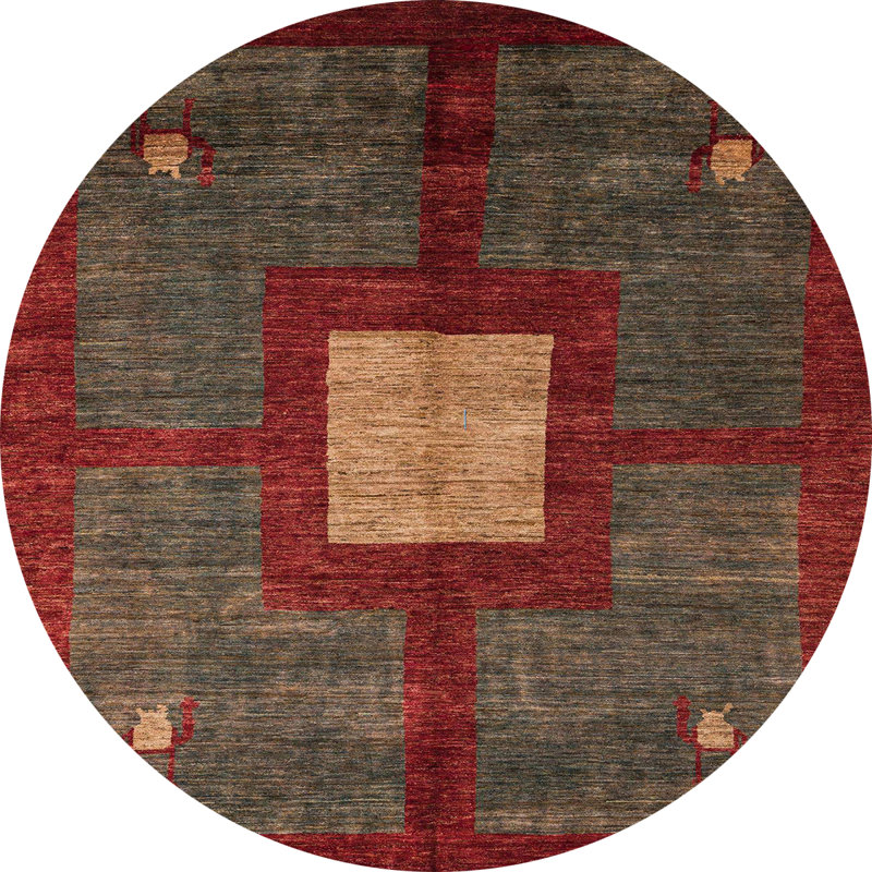 Abstract Indoor Rug, Round 3'