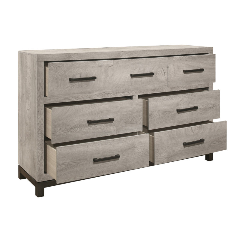 Commode 1 pièce avec 7 tiroirs et quincaillerie de bar en métal de qualité supérieure pour chambre à coucher