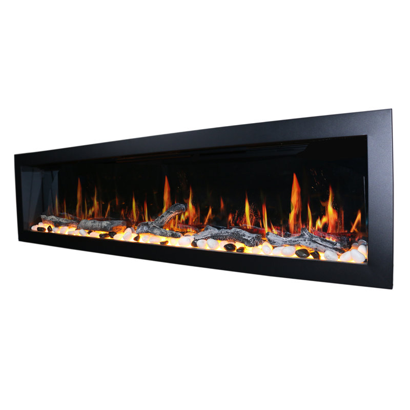 Smart Electric Fireplace with Smart App Control, 19" H x 58" W x 8" D