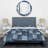 Blue Denim Patchwork - Abstract Duvet Cover Set - Microfiber Polyester-1638799112