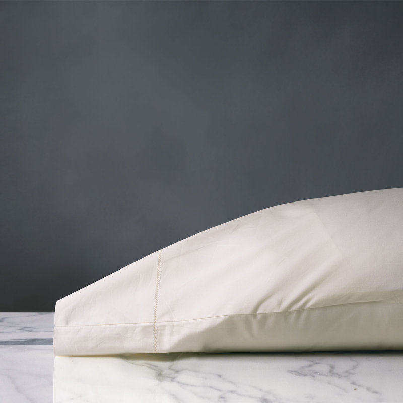 Gianna Pillow Case, Ivory, Standard Pillowcase