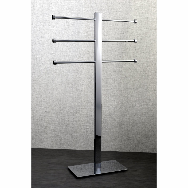 Kingston Brass Edenscape Freestanding Triple Towel Rack, Chrome