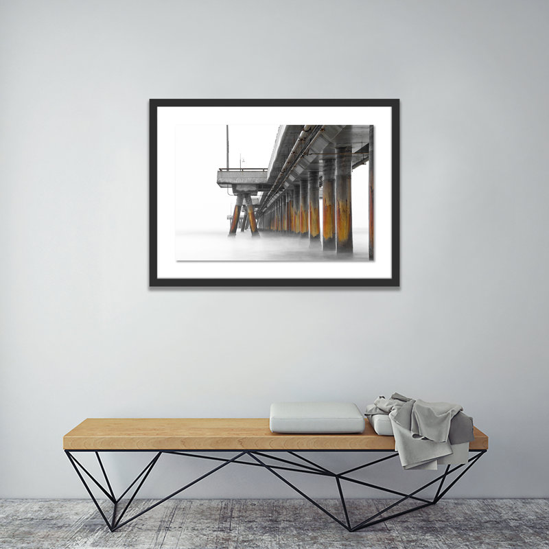 Venice Beach Pier Print by Shawn Thomas, 18" H x 24" W x 1.5" D, Black