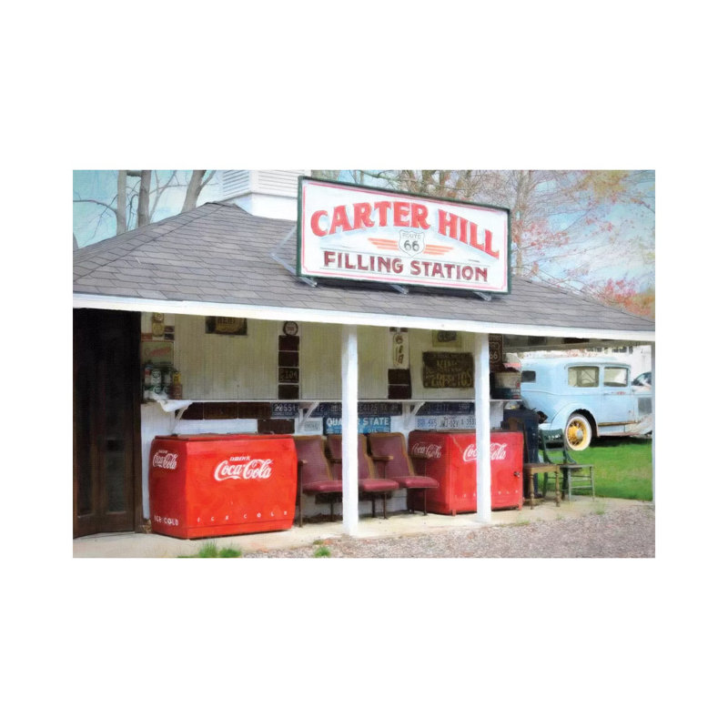 Filling Station by Graffi*Tee Studios - Wrapped Canvas Print, 20.32 cm H x 30.48 cm W