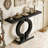 Mirrored Console Table Modern Sofa Table with O-Shaped Base-330071916