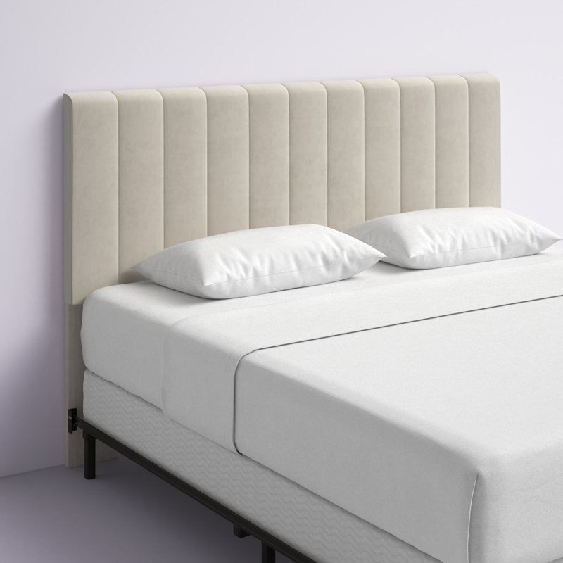 Tête de lit tapissier Angiola, Très grand, Crème