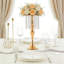 4 Pcs Crystal Flower Stand Wedding Centerpieces for Tables, 21.26in/54cm Height Gold Centerpiece Stands Metal Flower Vase for Party, Reception,  Anniversary Ceremony, Birthday Event, Home Decor