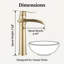 Robinet de lavabo vasque de salle de bain à un trou à poignée simple et haut avec casier escamotable Waterfall-115707352