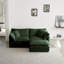 Canapé modulaire en L avec repose-pieds Chenille-187870001