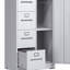 Classeur vertical en métal avec serrure, classeur en acier avec 4 tiroirs et 1 porte-614170777