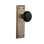 New York Plate with Black Porcelain Door Knob