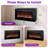 42" Recessed or Wall Mounted Electric Fireplace Insert with Touch Screen, 13 Color 3D Flame, Timer, 750W/1500W, Overheating Protection, Remote Control-1741278758