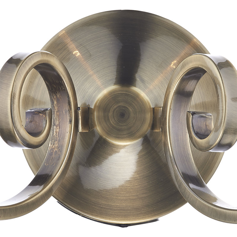Ameche Candle Wall Light, Antique Brass
