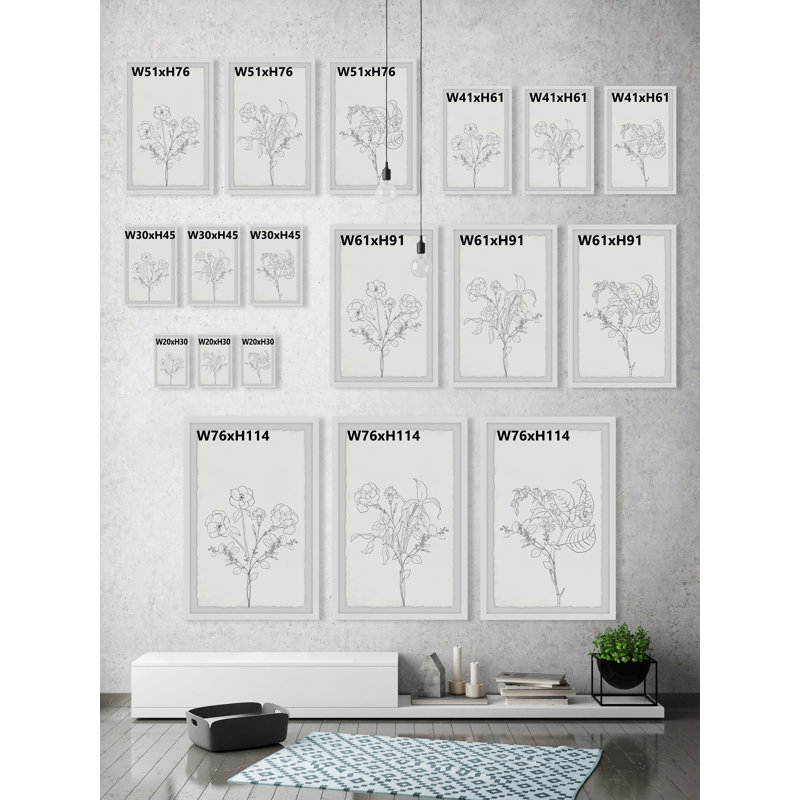 Plant Dreams - 3 Piece Single Picture Frame Painting Set, 81" H x 81" W x 3.81" D