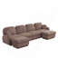 Canapé modulaire ergonomique chenille à 4 places avec 2 repose-pieds Chenille Cloud-714770388-714770390