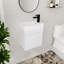 Ensemble de meuble-lavabo mural simple 18 po avec plateau en résine Katina-1579550653