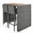 5-Pieces Outdoor Patio Wicker Bar Height Set With Cushion
