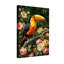 Ensemble de 1 tableau sur toile représentant un toucan et des fleurs-736674192