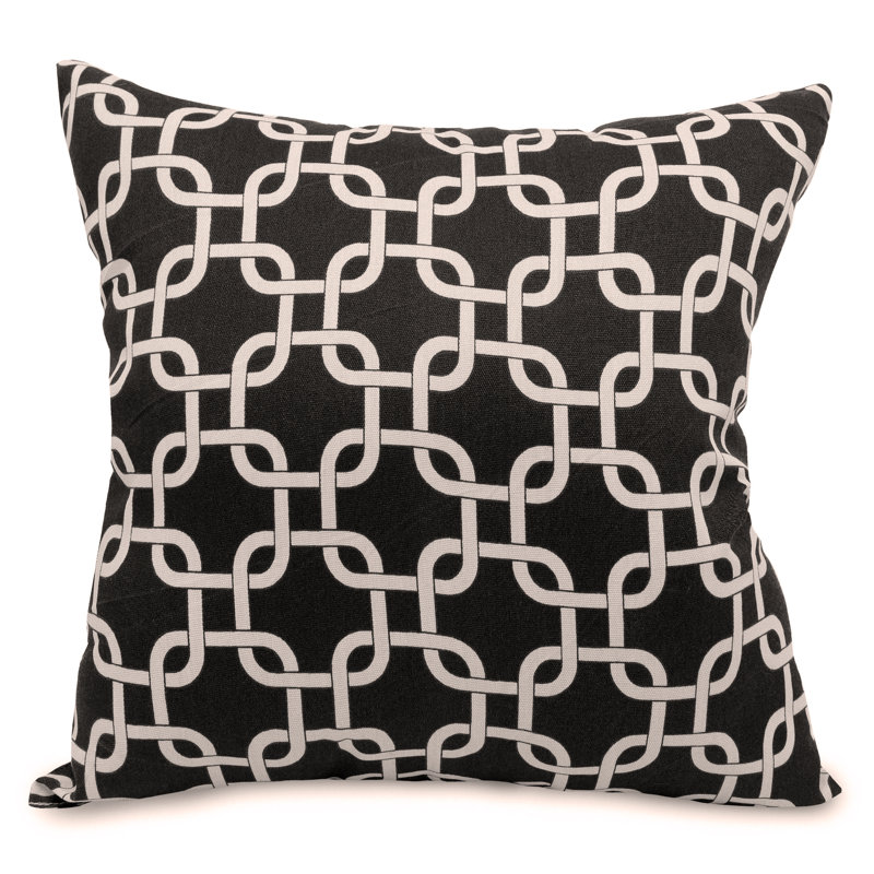 Coussin extérieur Roysum, 24 po x 24 po, Noir, Carré