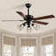 Ventilateur de plafond de 52 pouces avec lumières et chaînes de traction