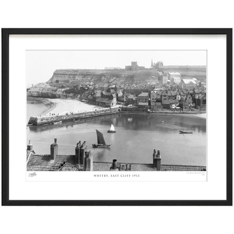 Whitby, East Cliff 1913 by Francis Frith - Single Picture Frame Print, 60cm H x 80cm W x 2.3cm D