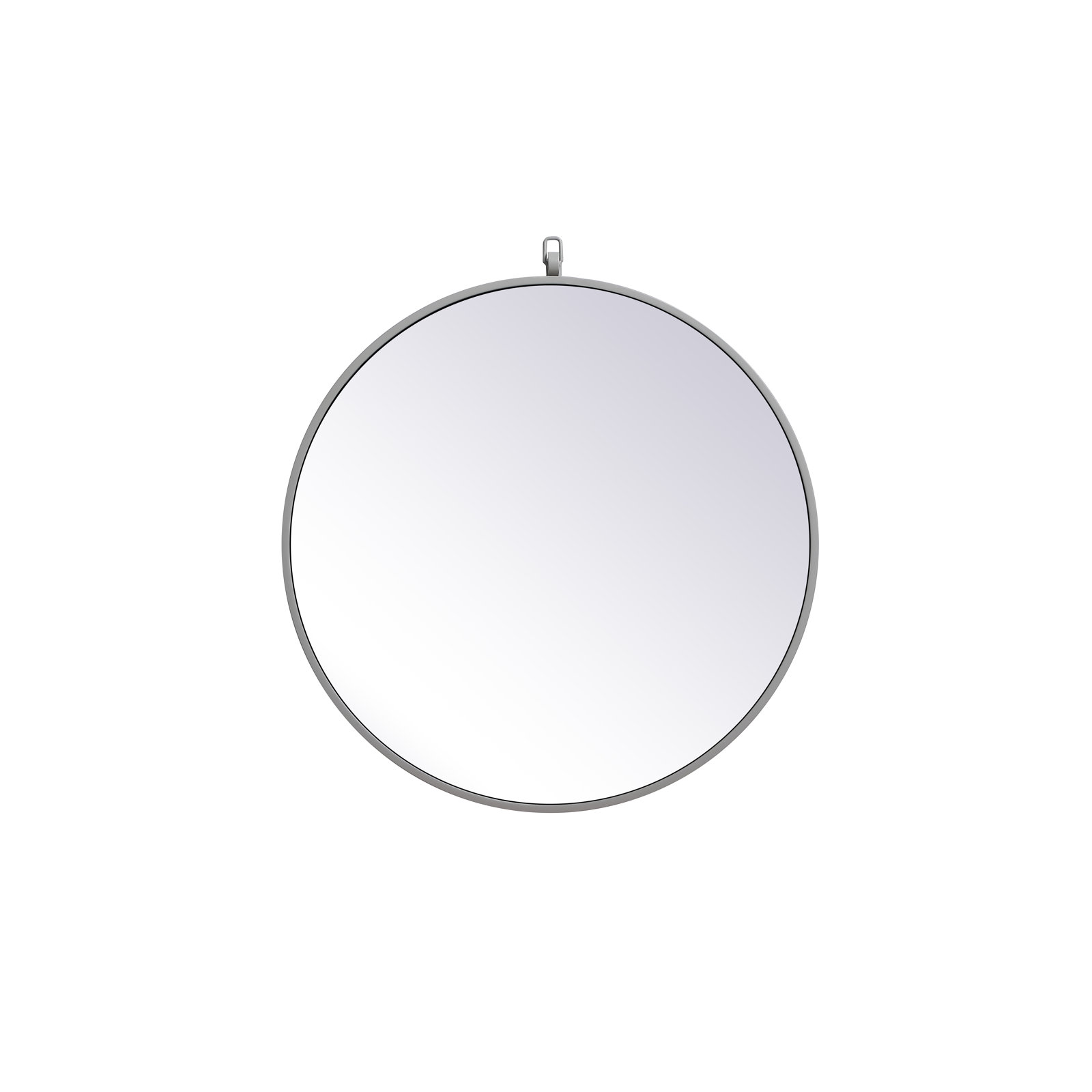 Cassie Metal/Manufactured Wood Round Wall Mirror, 24" x 24", White