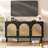 56" 3-Door Sideboard Cabinet Buffet With Rattan Door