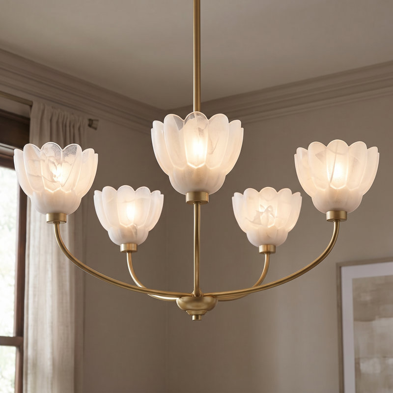 Whitecap 5-Light Brushed Gold Chandelier