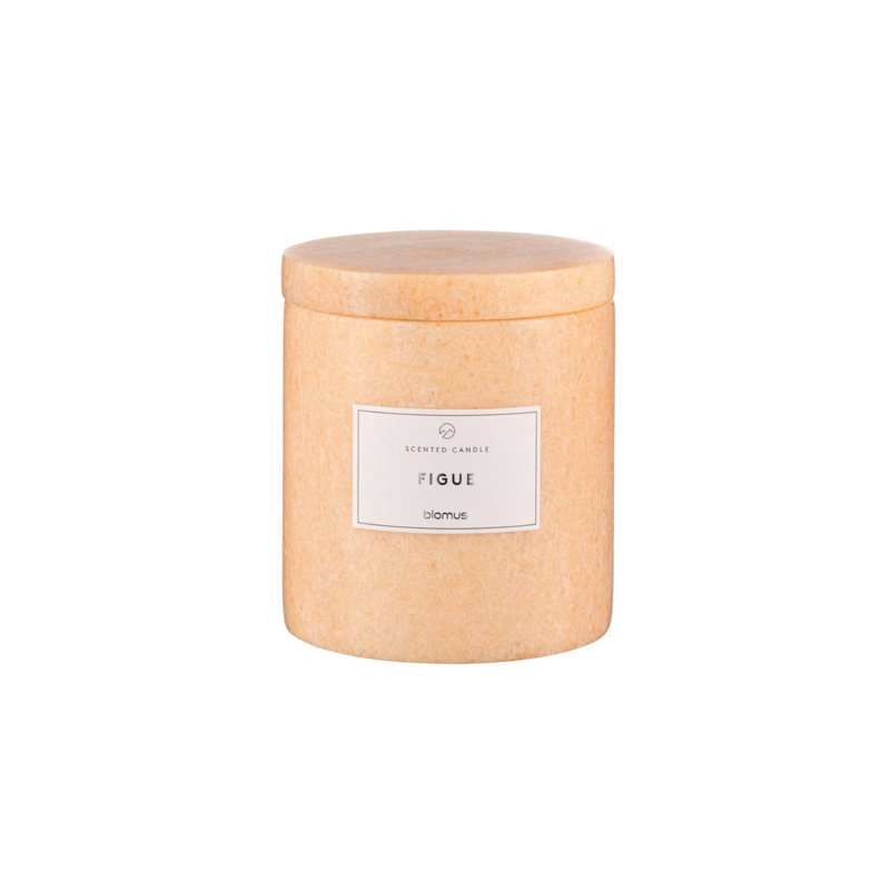 FRABLI Scented Candle w/Marble Container - Large - Fig Fragrance, 11.2 oz
