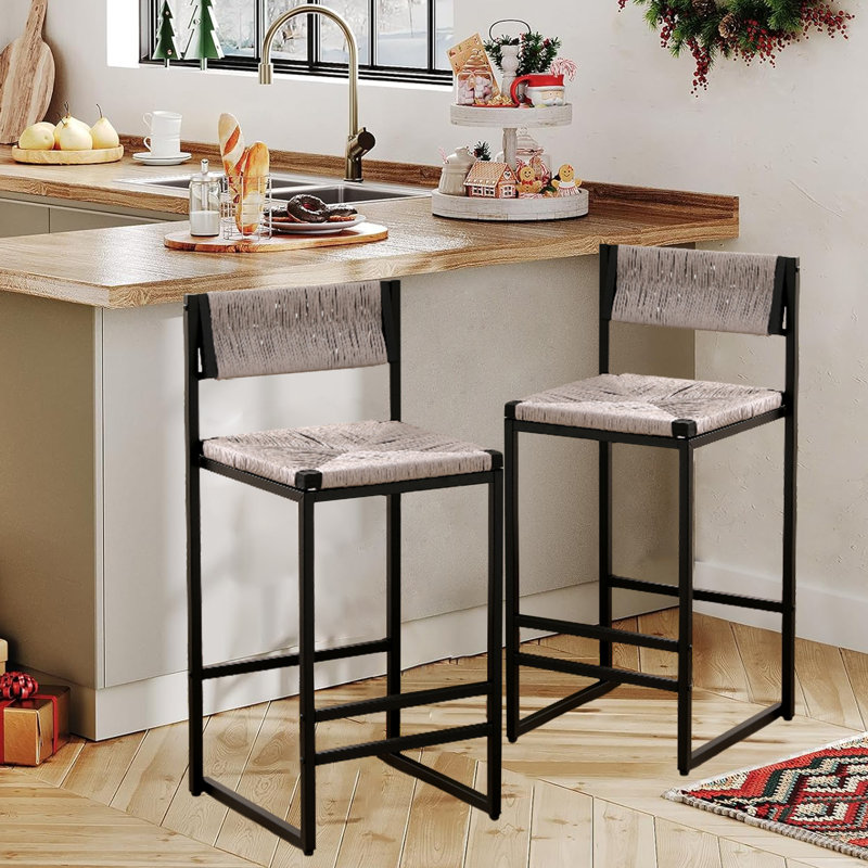 Tabouret de comptoir 25 po Wilhardt, Gris