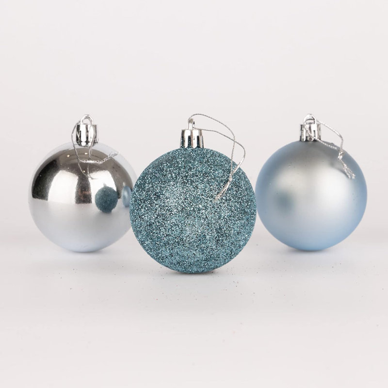5cm Polyvinyl Chloride (PVC) Ball Ornament, Light Blue