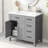 36.07'' Single Bathroom Vanity with Ceramic Sink Top Bathroom Storage Cabinet-94399966