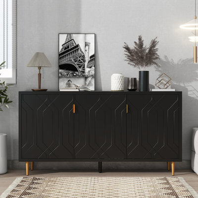 TV Stand With Doors&Adjustable Shelves by Wrought Studio