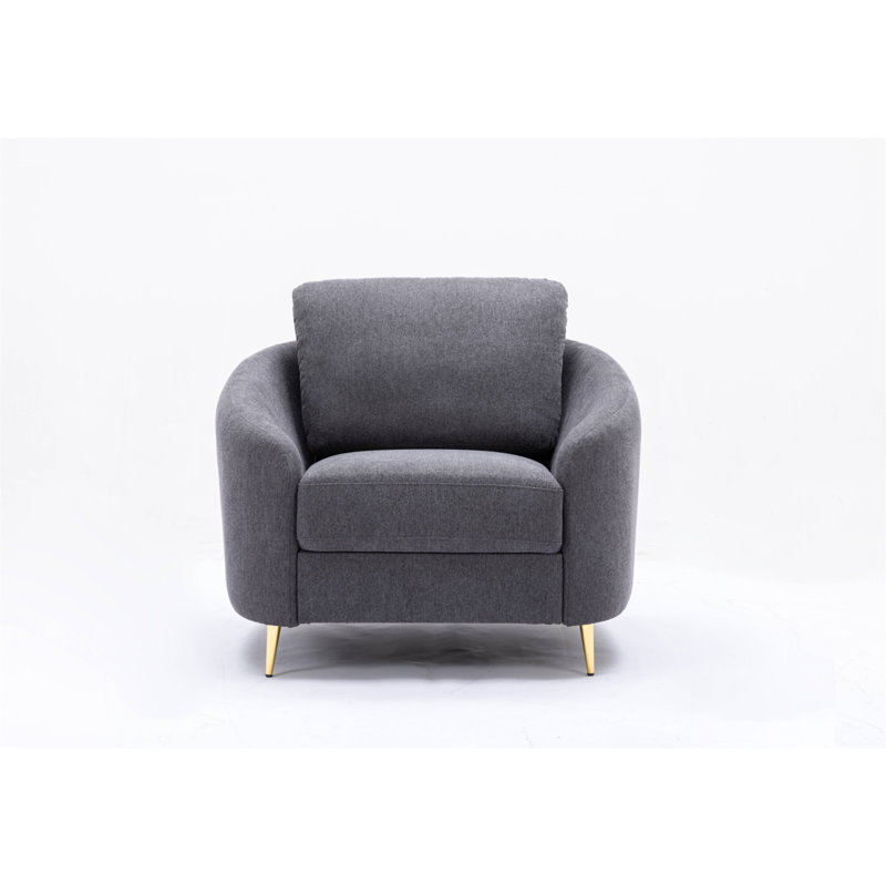 Chaise en lin gris yuina