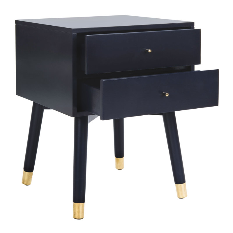 Debriana 18'' W Nightstand, Gold/Navy