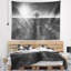 Paysage avec magnifique tapisserie champêtre noir et blanc-28486109