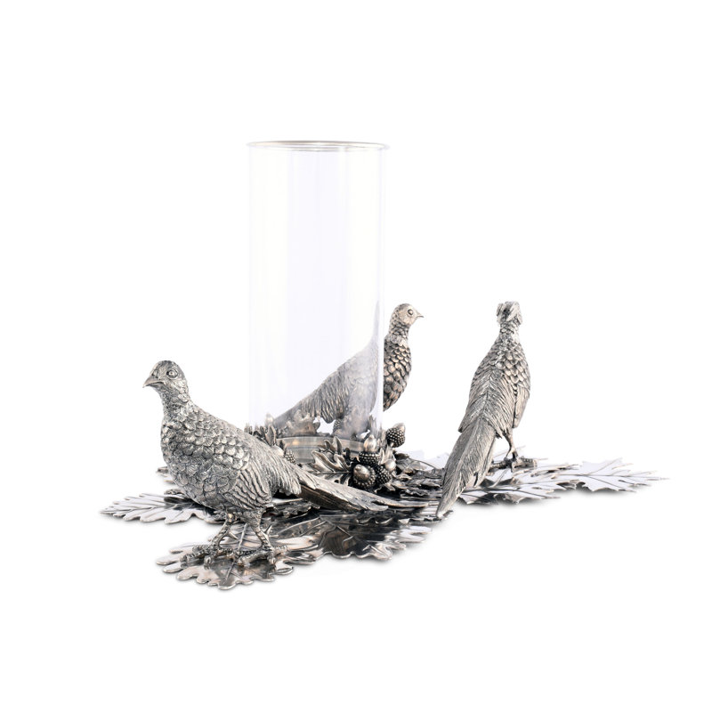 Clear Glass Tabletop Hurricane Candle Holder
