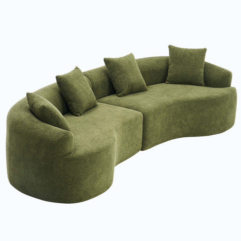 Boneless 4 Seater Sofa with 30D ,60 Hardness full sponge,4 pillow for Living Room, Home Furniture Sleeper Sectional Sofa for Apartmentess full sponge,4 pillow for Living Room, Home Furniture Sleeper Sectional Sofa for Apartment